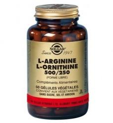 L arginine l ornithine 500 mg 250 mg 50 ge lules solgar