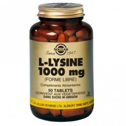 L lysine 1000 mg 50 tablettes solgar