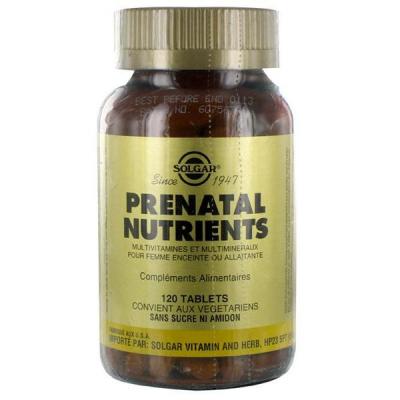Prenatal nutriments 120 tablettes solgar
