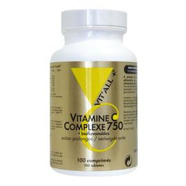 Vitamine c complexe 750 mg 100 comprimes vitall 263 1
