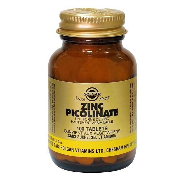 Zinc picolinate 22 mg 100 tablets solgar